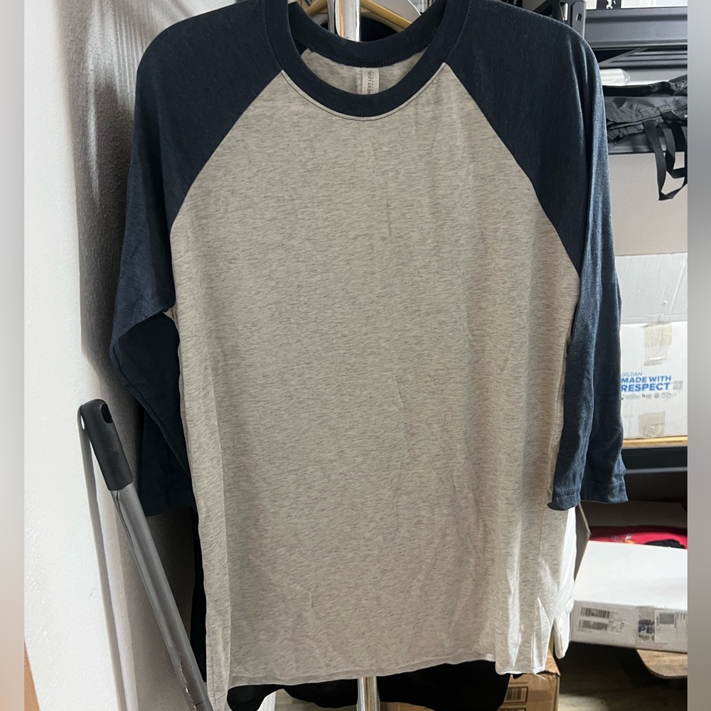 BULK - NEW Next Level Apparel Gray and Navy T-Shirt